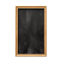 AI generated Blank chalkboard in wooden frame clip art png