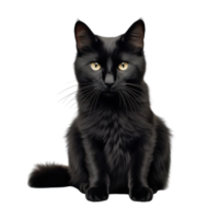 AI generated Black cat clip art png