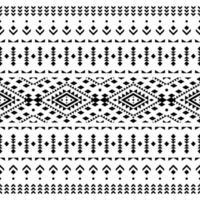 Aztec Navajo seamless contemporary tribal pattern. Ethnic abstract geometric vector illustration. Black and white. Design for rug, curtain, pillow, textile, wrapping, fabric, tablecloth, embroidery.