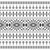 Aztec Navajo seamless contemporary tribal pattern. Ethnic abstract geometric vector illustration. Black and white. Design for rug, curtain, pillow, textile, wrapping, fabric, tablecloth, embroidery.