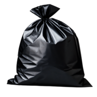 AI generated Black plastic bag isolated on transparent background PNG AI Generative