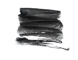 schwarz abstrakt Bürste Textur Schlaganfall und spritzt von Farbe auf Papier. Grunge Kunst Kalligraphie transparent Hintergrund png