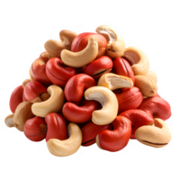 AI generated cashew nut isolated on transparent background ,generative ai png