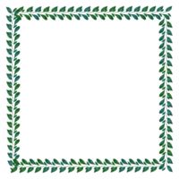 un cuadrado marco de hojas png