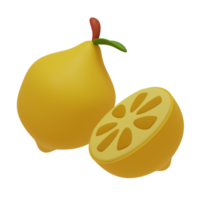 3D lemon illustration png