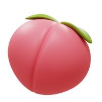 3D peach illustration png