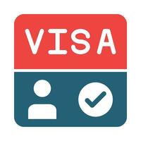 visa vector glifo dos color íconos para personal y comercial usar.