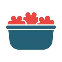 Salad Vector Glyph Two Color Icons For Personal And Commercial Use.