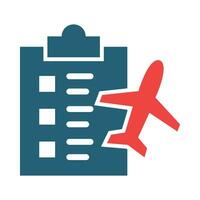 Itinerary Vector Glyph Two Color Icons For Personal And Commercial Use.
