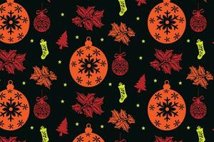 Navidad ilustración de naranja adornos vector