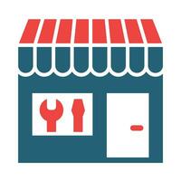 Repair Shop Vector Glyph Two Color Icons For Personal And Commercial Use.