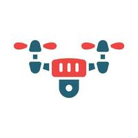 Quadrocopter Vector Glyph Two Color Icons For Personal And Commercial Use.