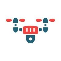 Quadrocopter Vector Glyph Two Color Icons For Personal And Commercial Use.