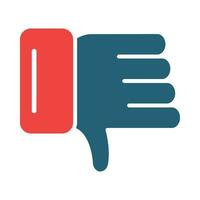 Thumbs Down Vector Glyph Two Color Icons For Personal And Commercial Use.