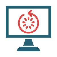 Restart Vector Glyph Two Color Icons For Personal And Commercial Use.