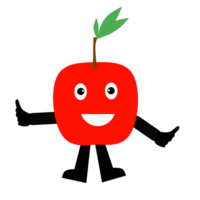 ett äpple med en leende png