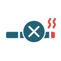 Quit Smoking Vector Glyph Two Color Icons For Personal And Commercial Use.