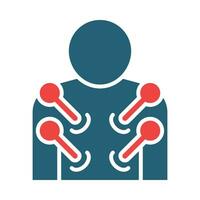 Acupuncture Vector Glyph Two Color Icons For Personal And Commercial Use.
