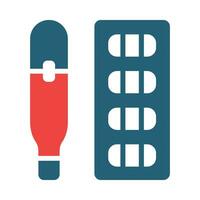 Nicotine Inhaler Vector Glyph Two Color Icons For Personal And Commercial Use.