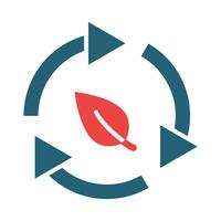 Bio Energy Vector Glyph Two Color Icons For Personal And Commercial Use.