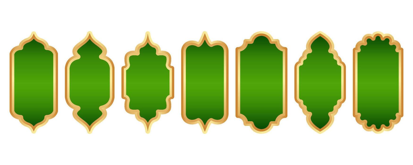 Islamic Frame Green Vector Art, Icons, and Graphics for Free Download