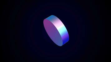 rotating 3d circle animation, looping video with 4k resolution.