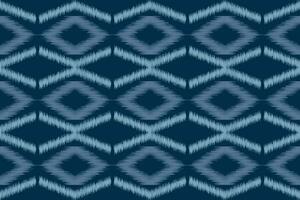 Ethnic Ikat fabric pattern geometric style.African Ikat embroidery Ethnic oriental pattern blue background. Abstract,vector,illustration.Texture,clothing,frame,decoration,carpet,motif. vector