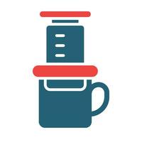 Aeropress Vector Glyph Two Color Icons For Personal And Commercial Use.