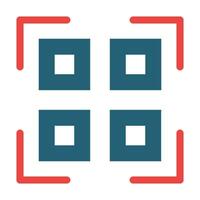 Qr Code Vector Glyph Two Color Icons For Personal And Commercial Use.
