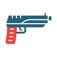 Gun Vector Glyph Two Color Icons For Personal And Commercial Use.