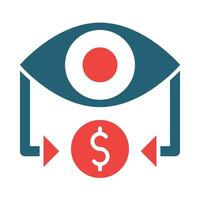 Pay Per Visualization Vector Glyph Two Color Icons For Personal And Commercial Use.