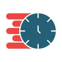 Fast Time Vector Glyph Two Color Icons For Personal And Commercial Use.