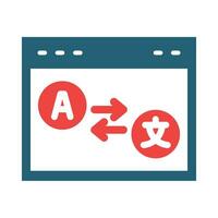 Translator Vector Glyph Two Color Icons For Personal And Commercial Use.