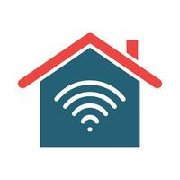 Smart Home Vector Glyph Two Color Icons For Personal And Commercial Use.