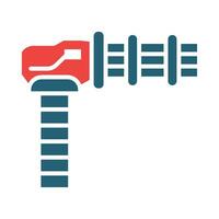 Machine Gun Vector Glyph Two Color Icons For Personal And Commercial Use.