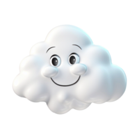 AI generated 3d cloud computing concept on isolated transparent background png. generated with AI png