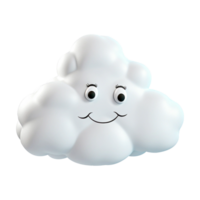 AI generated 3d cloud computing concept on isolated transparent background png. generated with AI png