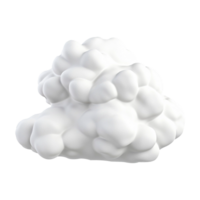 AI generated 3d cloud computing concept on isolated transparent background png. generated with AI png