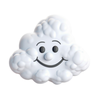 AI generated 3d cloud computing concept on isolated transparent background png. generated with AI png