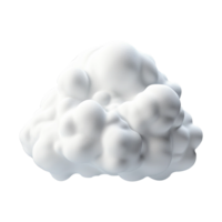 AI generated 3d cloud computing concept on isolated transparent background png. generated with AI png