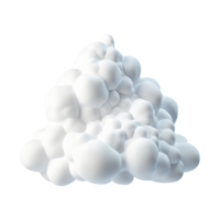 ai generato 3d nube calcolo concetto su isolato trasparente sfondo png. generato con ai png