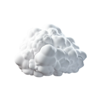 AI generated 3d cloud computing concept on isolated transparent background png. generated with AI png