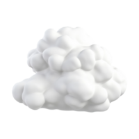 AI generated 3d cloud computing concept on isolated transparent background png. generated with AI png