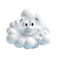 AI generated 3d cloud computing concept on isolated transparent background png. generated with AI png