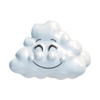 AI generated 3d cloud computing concept on isolated transparent background png. generated with AI png