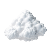 AI generated 3d cloud computing concept on isolated transparent background png. generated with AI png