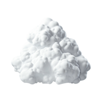 AI generated 3d cloud computing concept on isolated transparent background png. generated with AI png