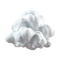 AI generated 3d cloud computing concept on isolated transparent background png. generated with AI png