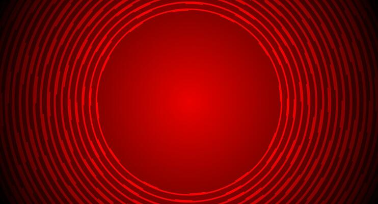 Dark red round lines abstract tech background