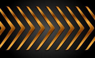 Luxury golden arrows abstract tech geometric background vector